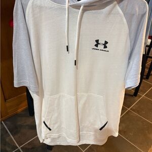 Under Armour White Short Sleeve Hoodie